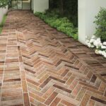 Brick look tile for outdoor patio area.