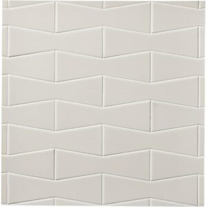 Detail image of a white geometric eight shape floor tile.