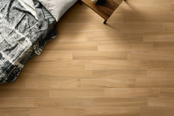 Ceramic tile wood imitation flooring