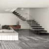 Grey stone tiling on the floor of a modern home