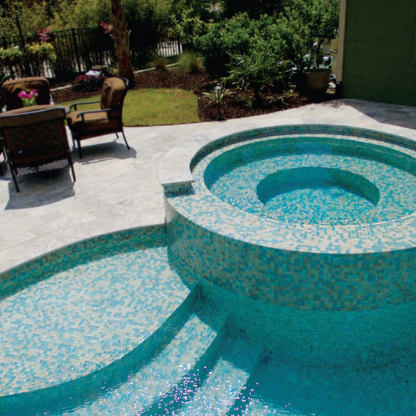 Pool tile for outdoor area.