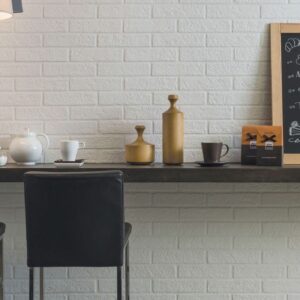 Cafe brick-look tile for restaurant.