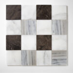 Skyline, Avalon, Mocha Earth Multi Finish 4x4 Travertine Mosaic