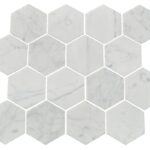 Carrara Marble 3" Hex